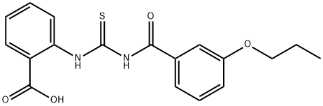 2-[[[(3-PROPOXYBENZOYL)AMINO]THIOXOMETHYL]AMINO]-BENZOIC ACID Structural