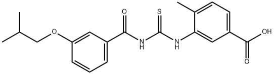 4-METHYL-3-[[[[3-(2-METHYLPROPOXY)BENZOYL]AMINO]THIOXOMETHYL]AMINO]-BENZOIC ACID Structural