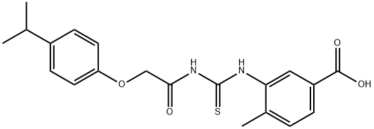 4-METHYL-3-[[[[[4-(1-METHYLETHYL)PHENOXY]ACETYL]AMINO]THIOXOMETHYL]AMINO]-BENZOIC ACID Structural