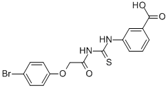 3-[[[[(4-BROMOPHENOXY)ACETYL]AMINO]THIOXOMETHYL]AMINO]-BENZOIC ACID