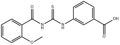 3-[[[(2-METHOXYBENZOYL)AMINO]THIOXOMETHYL]AMINO]-BENZOIC ACID Structural