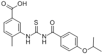 4-METHYL-3-[[[[4-(1-METHYLETHOXY)BENZOYL]AMINO]THIOXOMETHYL]AMINO]-BENZOIC ACID Structural