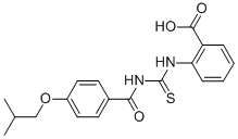 2-[[[[4-(2-METHYLPROPOXY)BENZOYL]AMINO]THIOXOMETHYL]AMINO]-BENZOIC ACID Structural