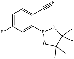 2-Cyano-5-fluorophenylboronic acid pinacol ester Structural