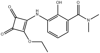 3-[(2-ETHOXY-3,4-DIOXO-1-CYCLOBUTEN-1-YL)AMINO]-2-HYDROXY-N,N-DIMETHYL-BENZAMIDE Structural