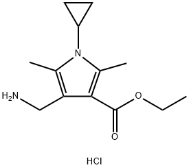 ETHYL 4-(AMINOMETHYL)-1-CYCLOPROPYL-2,5-DIMETHYL-1H-PYRROLE-3-CARBOXYLATE HYDROCHLORIDE