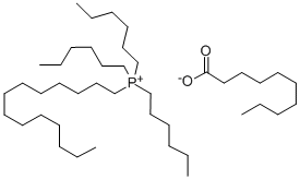 TRIHEXYL(TETRADECYL)PHOSPHONIUM DECANOATE Structural