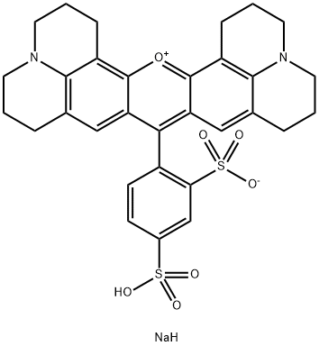 1H,5H,11H,15H-XANTHENO[2,3,4-IJ:5,6,7-I'J']DIQUINOLIZIN-18-IUM, 9-(2,4-DISULFOPHENYL)-2,3,6,7,12,13,16,17-OCTAHYDRO-, INNER SALT, SODIUM SALT Structural