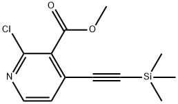 2-CHLORO-4-TRIMETHYLSILANYLETHYNYL-NICOTINIC ACID METHYL ESTER Structural