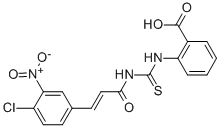 2-[[[[3-(4-CHLORO-3-NITROPHENYL)-1-OXO-2-PROPENYL]AMINO]THIOXOMETHYL]AMINO]-BENZOIC ACID Structural