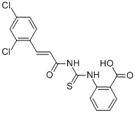 2-[[[[3-(2,4-DICHLOROPHENYL)-1-OXO-2-PROPENYL]AMINO]THIOXOMETHYL]AMINO]-BENZOIC ACID Structural