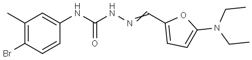 Hydrazinecarboxamide,  N-(4-bromo-3-methylphenyl)-2-[[5-(diethylamino)-2-furanyl]methylene]- Structural