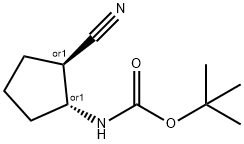 Carbamic acid, [(1R,2R)-2-cyanocyclopentyl]-, 1,1-dimethylethyl ester, rel-