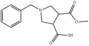 1-BENZYLPYRROLIDINE-3,4-DICARBOXYLIC ACID MONOMETHYL ESTER Structural