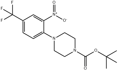 4-(2-Nitro-4-trifluoromethyl-phenyl)-piperazine-1-carboxylic acid tert-butyl ester Structural