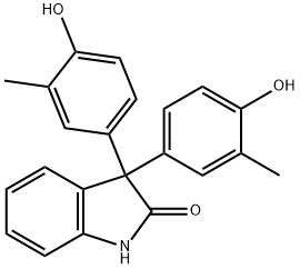 3,3-Bis(3-methyl-4-hydroxyphenyl)indoline-2-on Structural