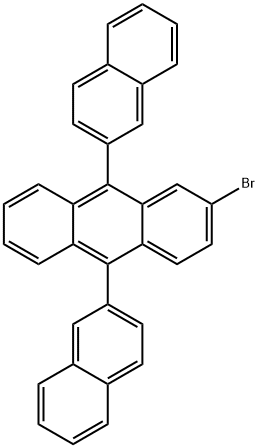 2-Bromo-9,10-bis(2-naphthalenyl)anthracene Structural