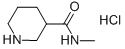 PIPERIDINE-3-CARBOXYLIC ACID METHYL AMIDE, HYDROCHLORIDE Structural