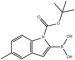 1-BOC-5-METHYL-1H-INDOLE-2-BORONIC ACID Structural