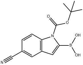 1-Boc-5-Cyanoindole-2-boronic acid Structural