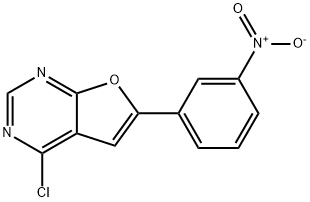 4-CHLORO-6-(3-NITRO-PHENYL)-FURO[2,3-D]PYRIMIDINE Structural