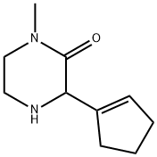 Piperazinone, 3-(1-cyclopenten-1-yl)-1-methyl- (9CI) Structural