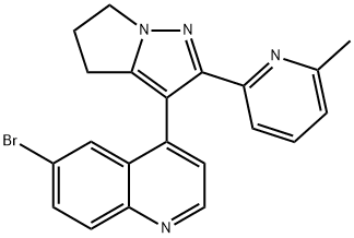 Quinoline, 6-broMo-4-[5,6-dihydro-2-(6-Methyl-2-pyridinyl)-4H-pyrrolo[1,2-b]pyrazol-3-yl]- Structural