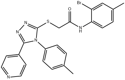 N-(2-bromo-4-methylphenyl)-2-{[4-(4-methylphenyl)-5-(4-pyridinyl)-4H-1,2,4-triazol-3-yl]sulfanyl}acetamide