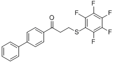 1-[1,1'-BIPHENYL]-4-YL-3-[(2,3,4,5,6-PENTAFLUOROPHENYL)SULFANYL]-1-PROPANONE Structural