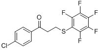 1-(4-CHLOROPHENYL)-3-[(2,3,4,5,6-PENTAFLUOROPHENYL)SULFANYL]-1-PROPANONE