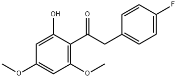 2-(4-FLUOROPHENYL)-1-(2-HYDROXY-4,6-DIMETHOXYPHENYL)ETHANONE Structural