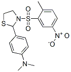 Thiazolidine, 2-[4-(dimethylamino)phenyl]-3-[(2-methyl-5-nitrophenyl)sulfonyl]- (9CI) Structural