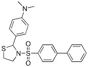 Thiazolidine, 3-([1,1-biphenyl]-4-ylsulfonyl)-2-[4-(dimethylamino)phenyl]- (9CI) Structural