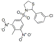 Thiazolidine, 2-(3-chlorophenyl)-3-[(4-methyl-3,5-dinitrophenyl)sulfonyl]- (9CI) Structural