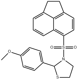 Thiazolidine, 3-[(1,2-dihydro-5-acenaphthylenyl)sulfonyl]-2-(4-methoxyphenyl)- (9CI) Structural