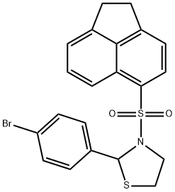 Thiazolidine, 2-(4-bromophenyl)-3-[(1,2-dihydro-5-acenaphthylenyl)sulfonyl]- (9CI) Structural