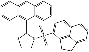 Thiazolidine, 2-(9-anthracenyl)-3-[(1,2-dihydro-3-acenaphthylenyl)sulfonyl]- (9CI) Structural