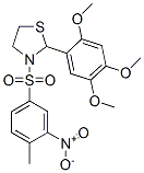 Thiazolidine, 3-[(4-methyl-3-nitrophenyl)sulfonyl]-2-(2,4,5-trimethoxyphenyl)- (9CI) Structural