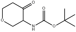 Carbamic acid, (tetrahydro-4-oxo-2H-pyran-3-yl)-, 1,1-dimethylethyl ester (9CI) Structural