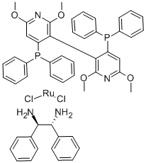 DICHLORO[(R)-(+)-2,2',6,6'-TETRAMETHOXY-4,4'-BIS(DIPHENYLPHOSPHINO)-3,3'-BIPYRIDINE][(1R,2R)-(+)-1,2-DIPHENYLETHYLENEDIAMINE]RUTHENIUM (II), MIN. 95 Structural