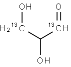 DL-[1,3-13C2]GLYCERALDEHYDE Structural