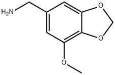 (4-Methoxy-benzo[1,3]dioxol-6-)-methylamine Structural