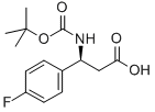 BOC-(S)-3-AMINO-3-(4-FLUORO-PHENYL)-PROPIONIC ACID Structural