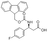 FMOC-(S)-3-AMINO-3-(4-FLUORO-PHENYL)-PROPIONIC ACID Structural