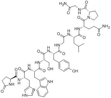 PYR-HIS-TRP-SER-TYR-GLY-LEU-GLN-PRO-GLY-NH2