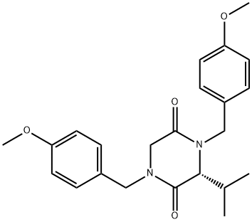 (S)-N,N'-Bis(p-methoxybenzyl)-3-isopropyl-piperazine-2,5-dione Structural