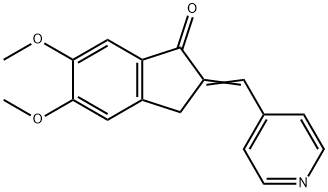 5,6-Dimethoxy-2-(pyridine-4-yl)methylene-indan-1-one Structural Picture