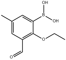 2-ETHOXY-3-FORMYL-5-METHYLPHENYLBORONIC Structural