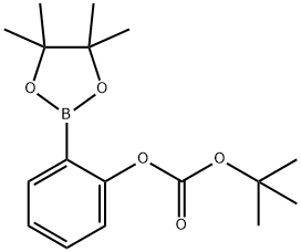 2-TERT-BUTOXYCARBONYLOXYPHENYLBORONIC ACID, PINACOL ESTER Structural