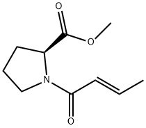 L-Proline, 1-[(2E)-1-oxo-2-butenyl]-,methyl ester Structural